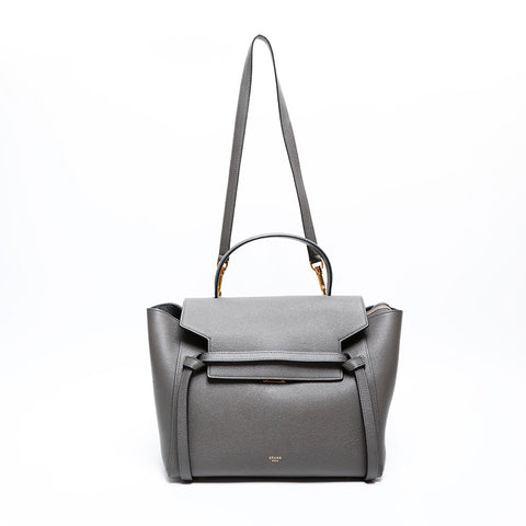CELINE Leather 2way belt bag Shoulder Bag gray WS13653