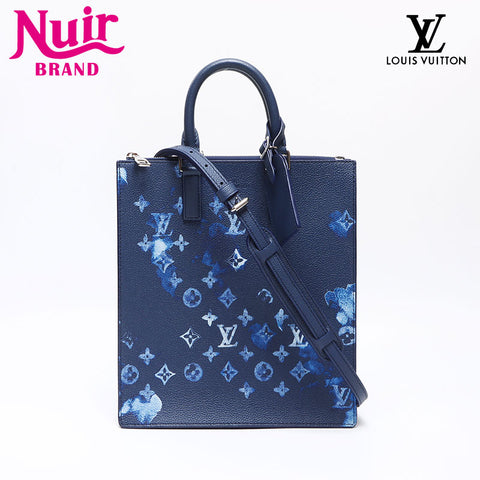 ルイ・ヴィトン LOUIS VUITTON サックプラ ウォーターカラー ICチップ 2way M57843 ハンドバッグ ネイビー WS13656