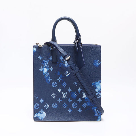 LOUIS VUITTON Sac Plat Watercolor IC Chip 2way M57843 Handbag Navy WS13656