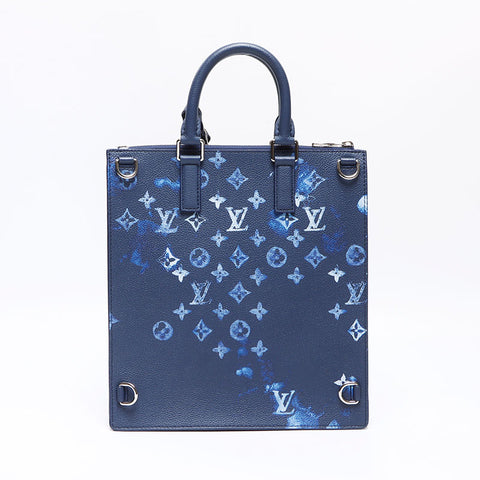 ルイ・ヴィトン LOUIS VUITTON サックプラ ウォーターカラー ICチップ 2way M57843 ハンドバッグ ネイビー WS13656