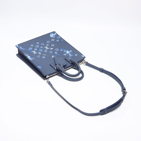 ルイ・ヴィトン LOUIS VUITTON サックプラ ウォーターカラー ICチップ 2way M57843 ハンドバッグ ネイビー WS13656