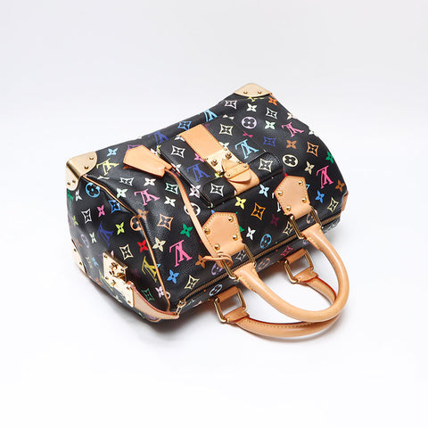 ルイ・ヴィトン LOUIS VUITTON 2007年製 マルチカラー M92642 村上隆 スピーディ30 ボストンバッグ ブラック WS13657