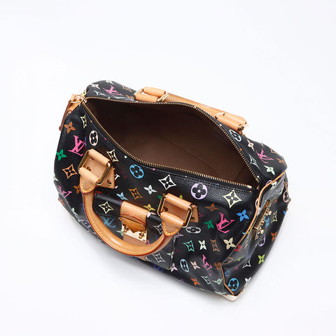 ルイ・ヴィトン LOUIS VUITTON 2007年製 マルチカラー M92642 村上隆 スピーディ30 ボストンバッグ ブラック WS13657