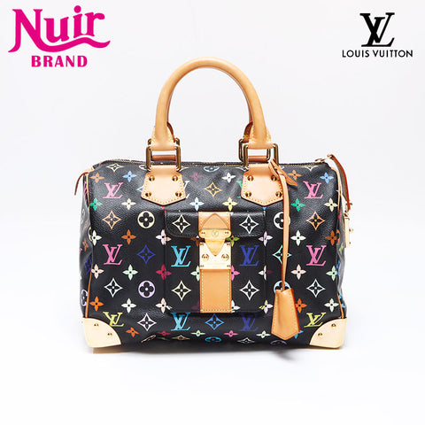 ルイ・ヴィトン LOUIS VUITTON 2007年製 マルチカラー M92642 村上隆 スピーディ30 ボストンバッグ ブラック WS13657