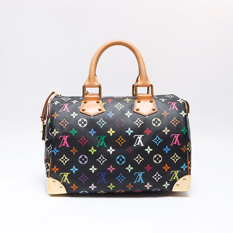 ルイ・ヴィトン LOUIS VUITTON 2007年製 マルチカラー M92642 村上隆 スピーディ30 ボストンバッグ ブラック WS13657