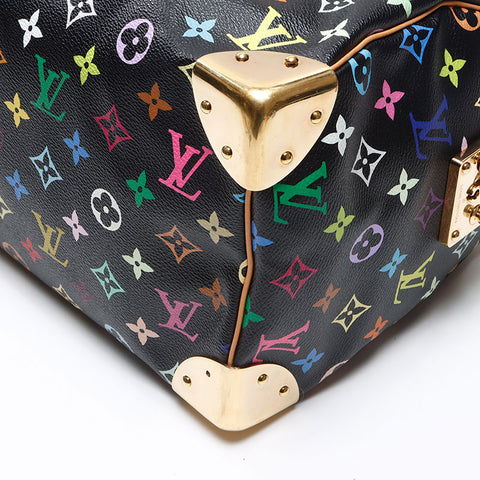ルイ・ヴィトン LOUIS VUITTON 2007年製 マルチカラー M92642 村上隆 スピーディ30 ボストンバッグ ブラック WS13657
