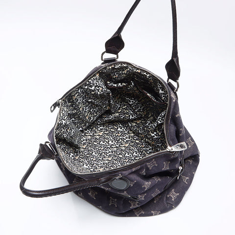 CELINE Denim Macadam Tote Bag Navy WS13658