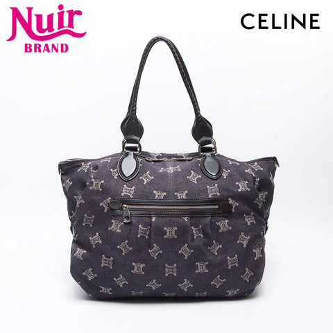 セリーヌ CELINE デニム マカダム トートバッグ ネイビー WS13658