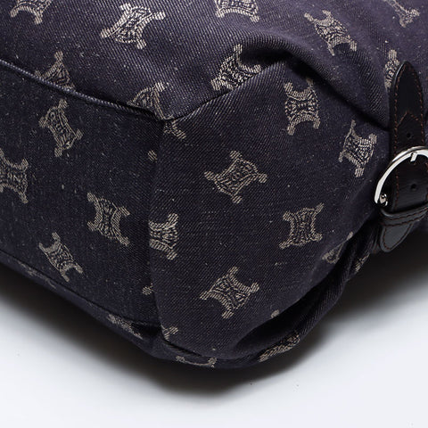 CELINE Denim Macadam Tote Bag Navy WS13658