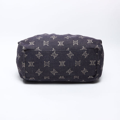 CELINE Denim Macadam Tote Bag Navy WS13658