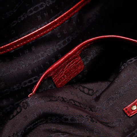 CELINE Macadam canvas pocket Boston bag Handbag Red WS13660