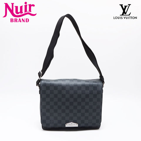 ルイ・ヴィトン LOUIS VUITTON グラフィット ディストリクトPM ダミエ ICチップ ショルダーバッグ ブラック WS13661