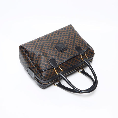 セリーヌ CELINE マカダム PVC ハンドバッグ ブラック WS13662