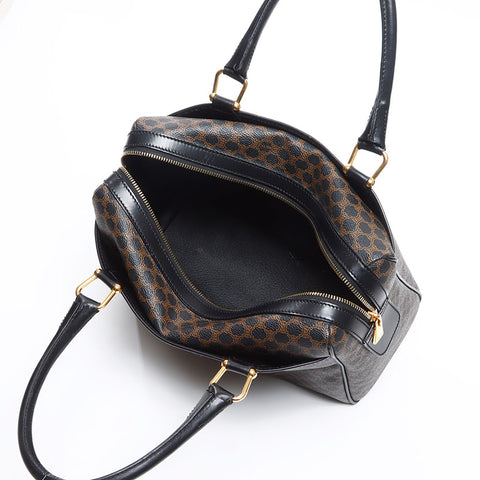 セリーヌ CELINE マカダム PVC ハンドバッグ ブラック WS13662