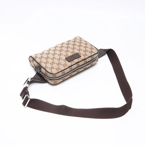 GUCCI GG canvas body bag Waist bag beige WS13663