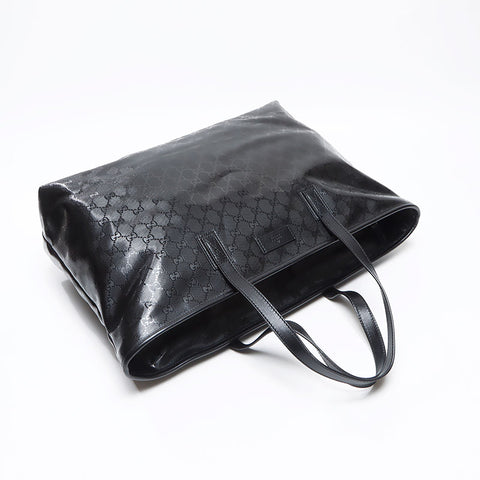 GUCCI GG Imprime PVC Tote Bag black WS13664