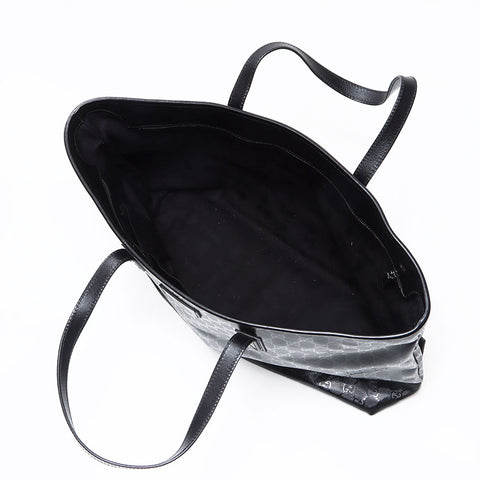 GUCCI GG Imprime PVC Tote Bag black WS13664