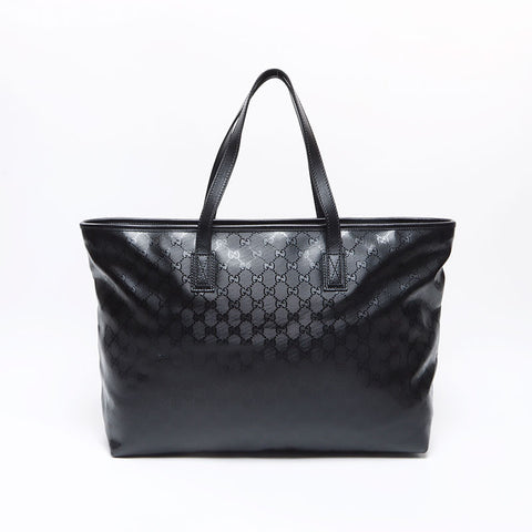 GUCCI GG Imprime PVC Tote Bag black WS13664