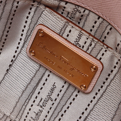サルヴァトーレフェラガモ Salvatore Ferragamo ガンチーニ レザー チェーン ショルダーバッグ ピンク WS13665