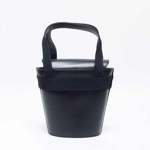 サルヴァトーレフェラガモ Salvatore Ferragamo ヴァラ レザー バケット ハンドバッグ ネイビー WS13666