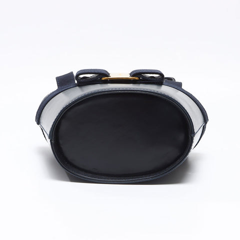 サルヴァトーレフェラガモ Salvatore Ferragamo ヴァラ レザー バケット ハンドバッグ ネイビー WS13666