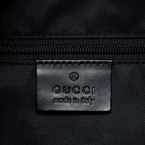 GUCCI GG canvas leather Shoulder Bag black WS13669