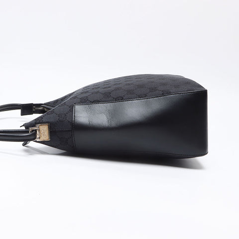 GUCCI GG canvas leather Shoulder Bag black WS13669