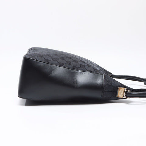 GUCCI GG canvas leather Shoulder Bag black WS13669