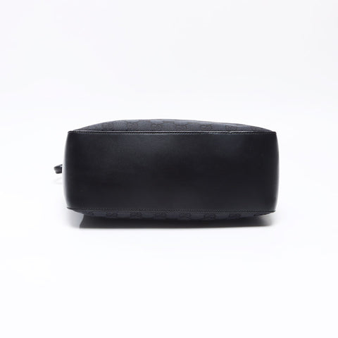 GUCCI GG canvas leather Shoulder Bag black WS13669