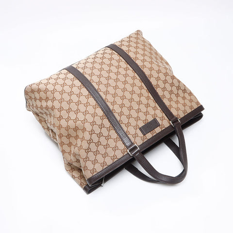 GUCCI GG canvas travel bag Tote Bag beige WS13670