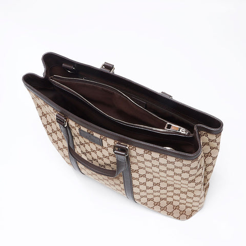 GUCCI GG canvas travel bag Tote Bag beige WS13670