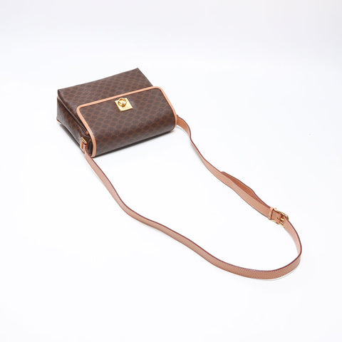 セリーヌ CELINE マカダム PVC ショルダーバッグ ブラウン WS13671