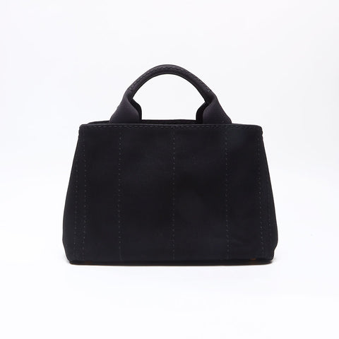 PRADA Canapa Small Canvas Tote Bag black WS13672