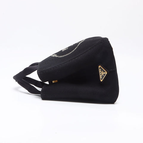 PRADA Canapa Small Canvas Tote Bag black WS13672
