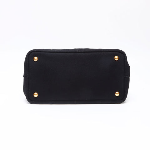 PRADA Canapa Small Canvas Tote Bag black WS13672