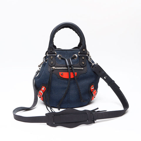 BALENCIAGA Giant pompom Shoulder Bag blue WS13673