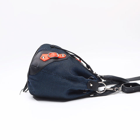BALENCIAGA Giant pompom Shoulder Bag blue WS13673
