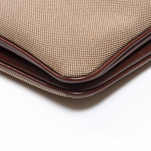 PRADA Logo jacquard Shoulder Bag Brown WS13674