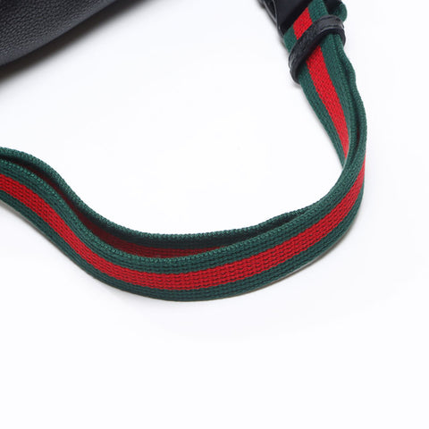 GUCCI logo leather Waist bag black WS13676