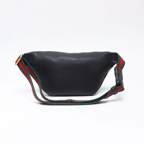 GUCCI logo leather Waist bag black WS13676