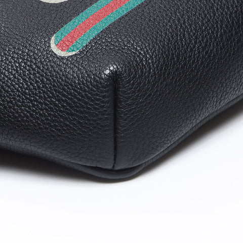 グッチ GUCCI ロゴ レザー ウエストバッグ ブラック WS13676 グッチ GUCCI ロゴ レザー ウエストバッグ ブラック WS13676