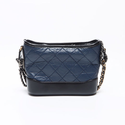 シャネル CHANEL レザー ガブリエル ホーボー 28番台 2019 ショルダーバッグ ブルー WS13677