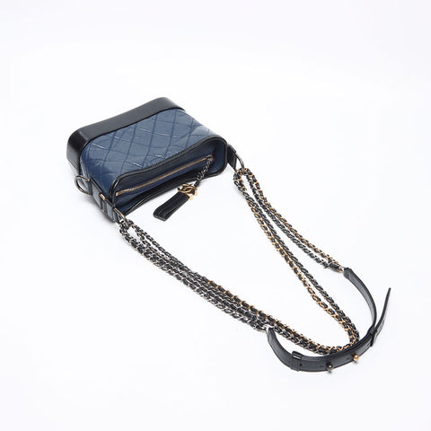 シャネル CHANEL レザー ガブリエル ホーボー 28番台 2019 ショルダーバッグ ブルー WS13677