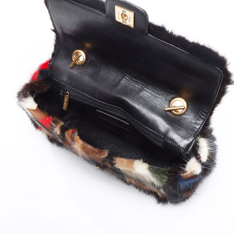 シャネル CHANEL ファー 6番台 2000-2002 ショルダーバッグ マルチカラー WS13678