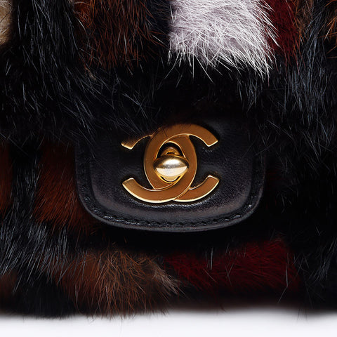 シャネル CHANEL ファー 6番台 2000-2002 ショルダーバッグ マルチカラー WS13678