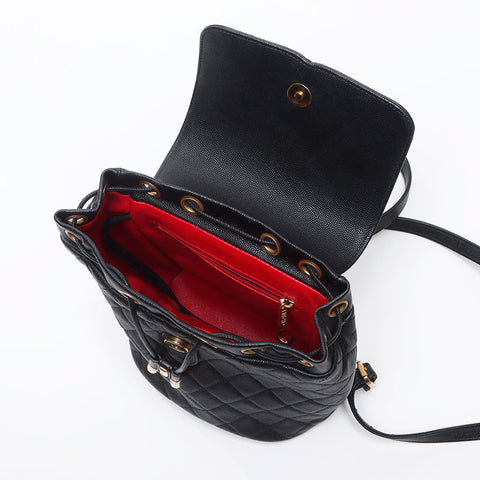 シャネル CHANEL 28番台 キャビアスキン ココマーク ミニ 2019年 リュック・デイパック ブラック WS13680