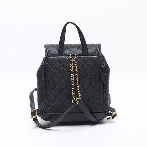 chanel mini backpack 2019 CHANEL No. 28 Caviar Skin COCO Mark Mini 2019 Backpack Daypack black W – NUIR VINTAGE