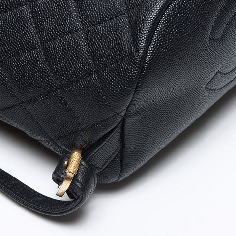 シャネル CHANEL 28番台 キャビアスキン ココマーク ミニ 2019年 リュック・デイパック ブラック WS13680