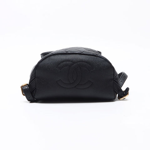 シャネル CHANEL 28番台 キャビアスキン ココマーク ミニ 2019年 リュック・デイパック ブラック WS13680
