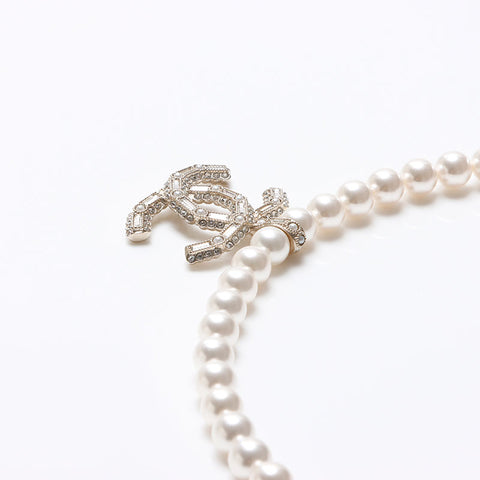 シャネル CHANEL ココマーク パール A24V 2024年 ネックレス ホワイト WS13682